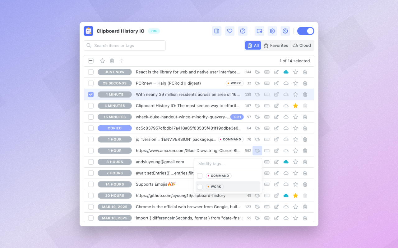 Clipboard History Manager - Secure, Fast, and Open Source - 截图 2