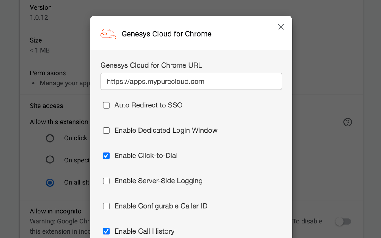 Genesys Cloud for Chrome - 截图 1