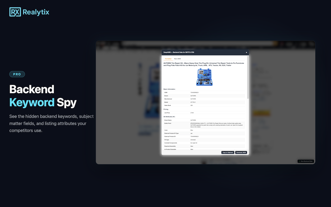 Realytix - Amazon Product Research Tool - 截图 2