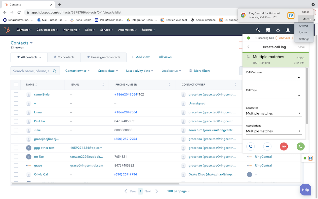 RingCentral for HubSpot - 截图 4