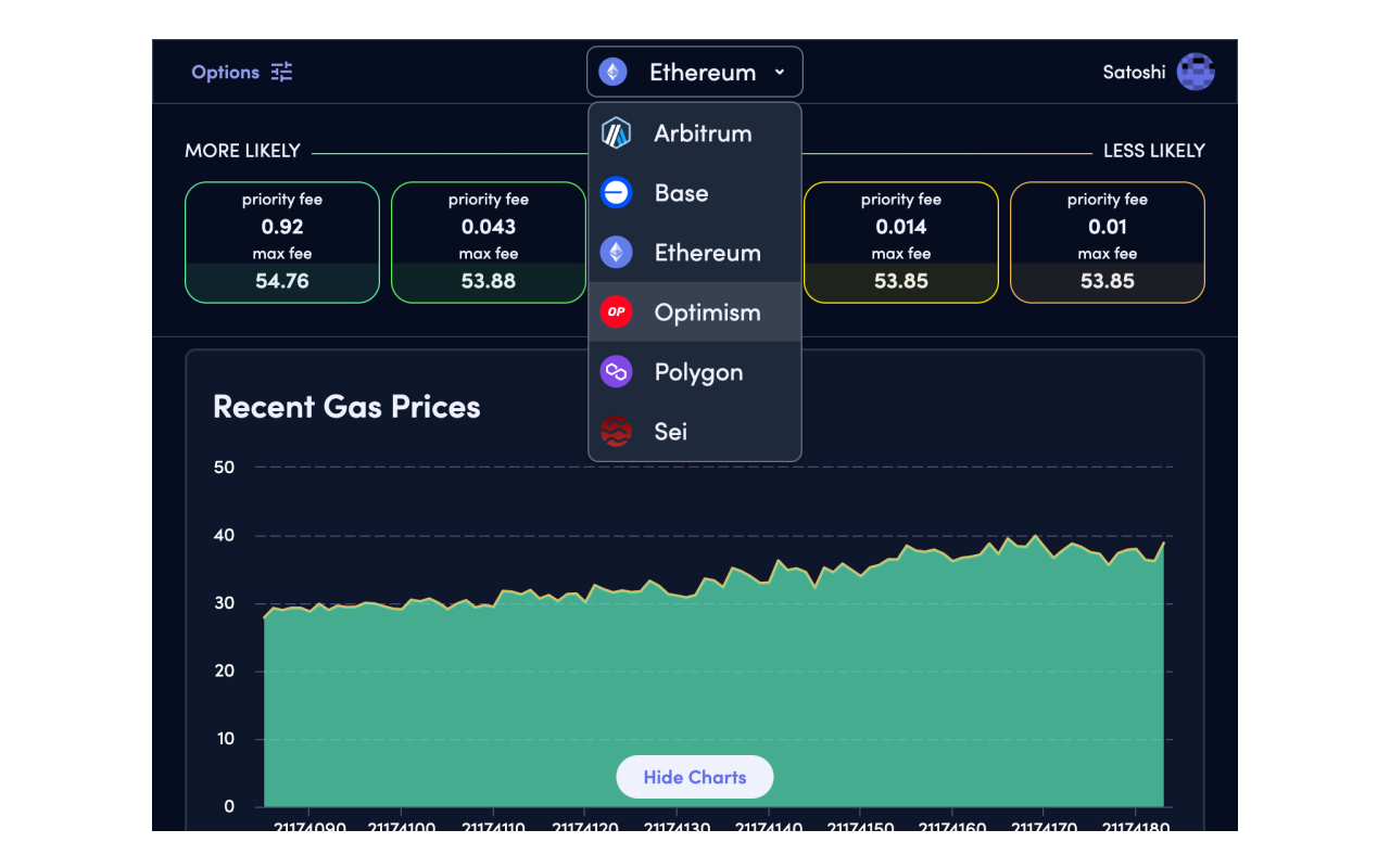 Blocknative Gas Fee Estimator for Ethereum, Base, Arbitrum, and More - 截图 2