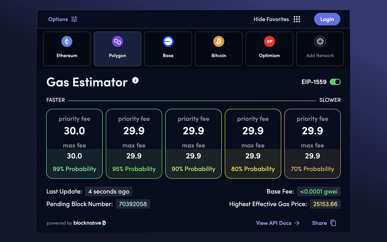 Blocknative Gas Fee Estimator for Ethereum, Base, Arbitrum, and More - 截图 6