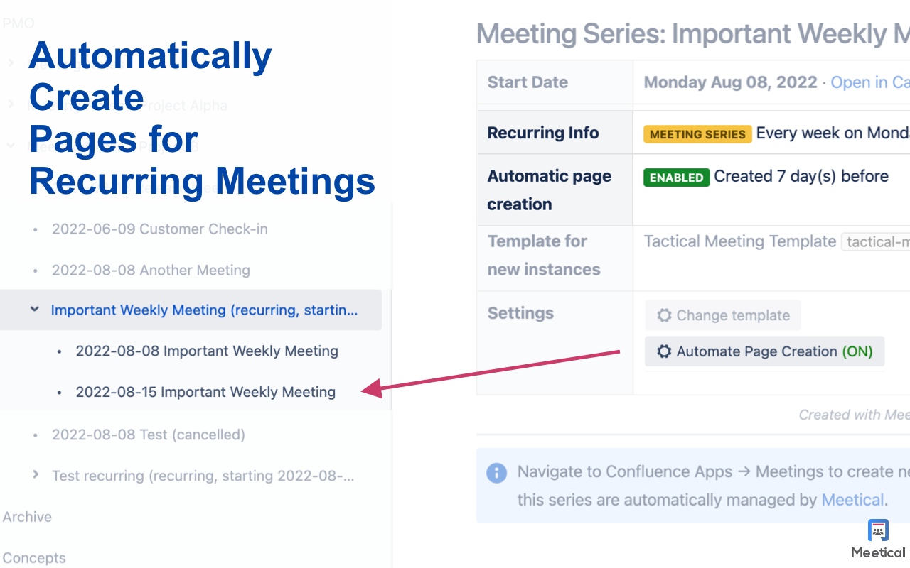 Confluence Chrome Extension - Meetical - 截图 2