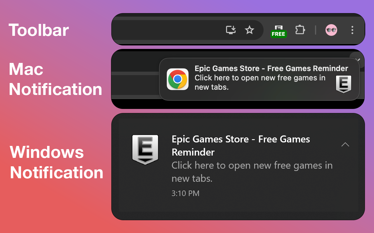 Epic Games Store - Free Games Reminder - 截图 2