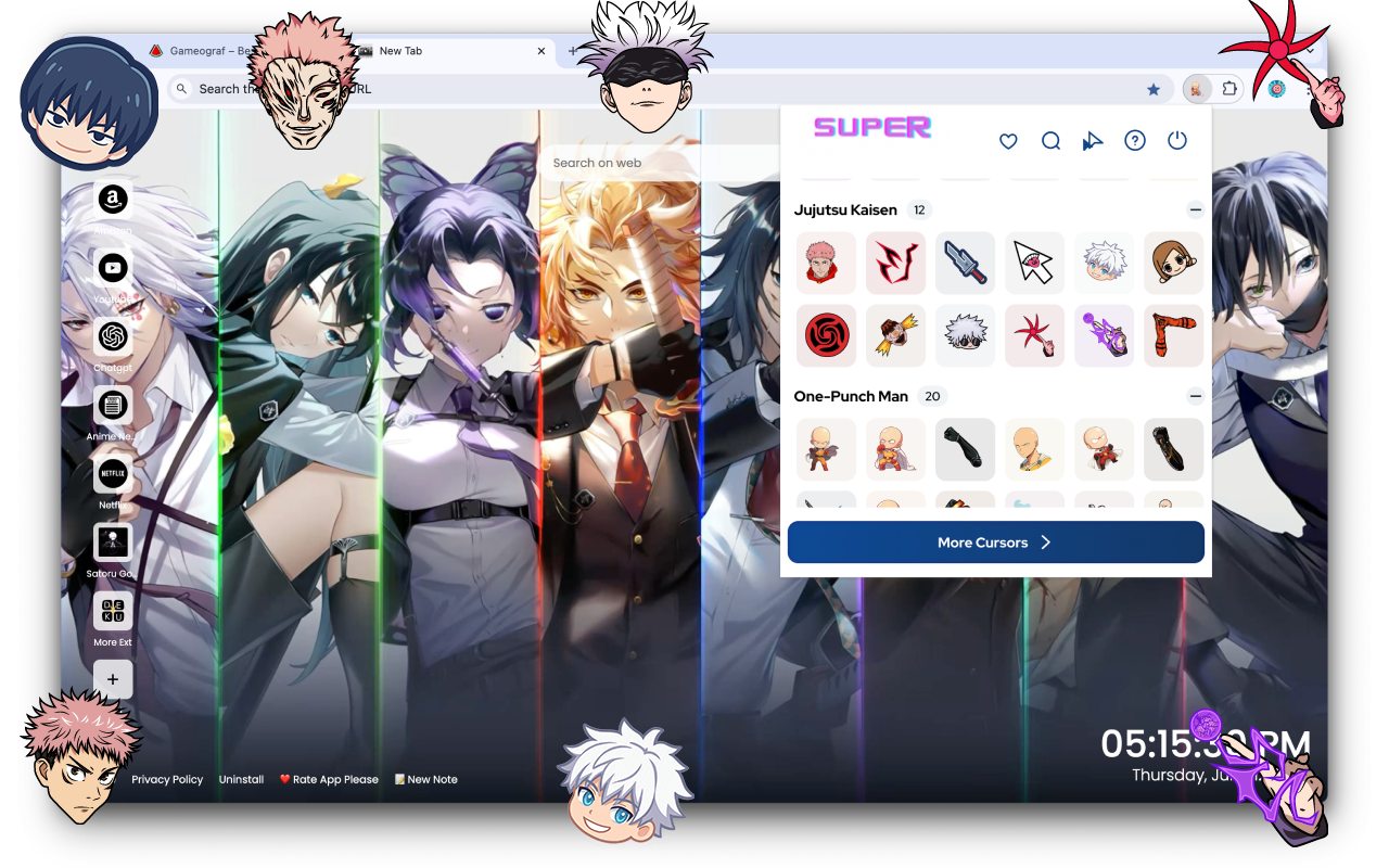 Anime Cursor - Custom Cursor for Chrome™ - All in One Anime Cursors - 截图 3