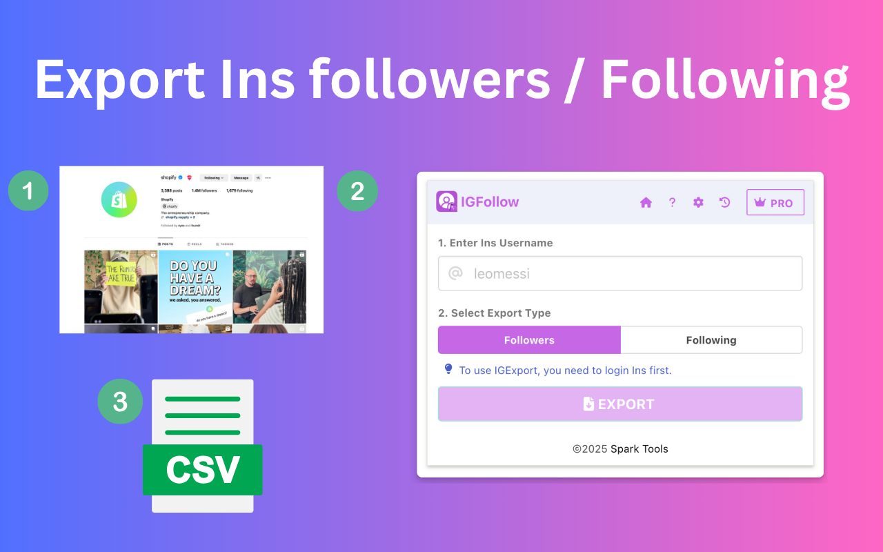 IGFollow - Follower Export Tool for Ins - 截图 3
