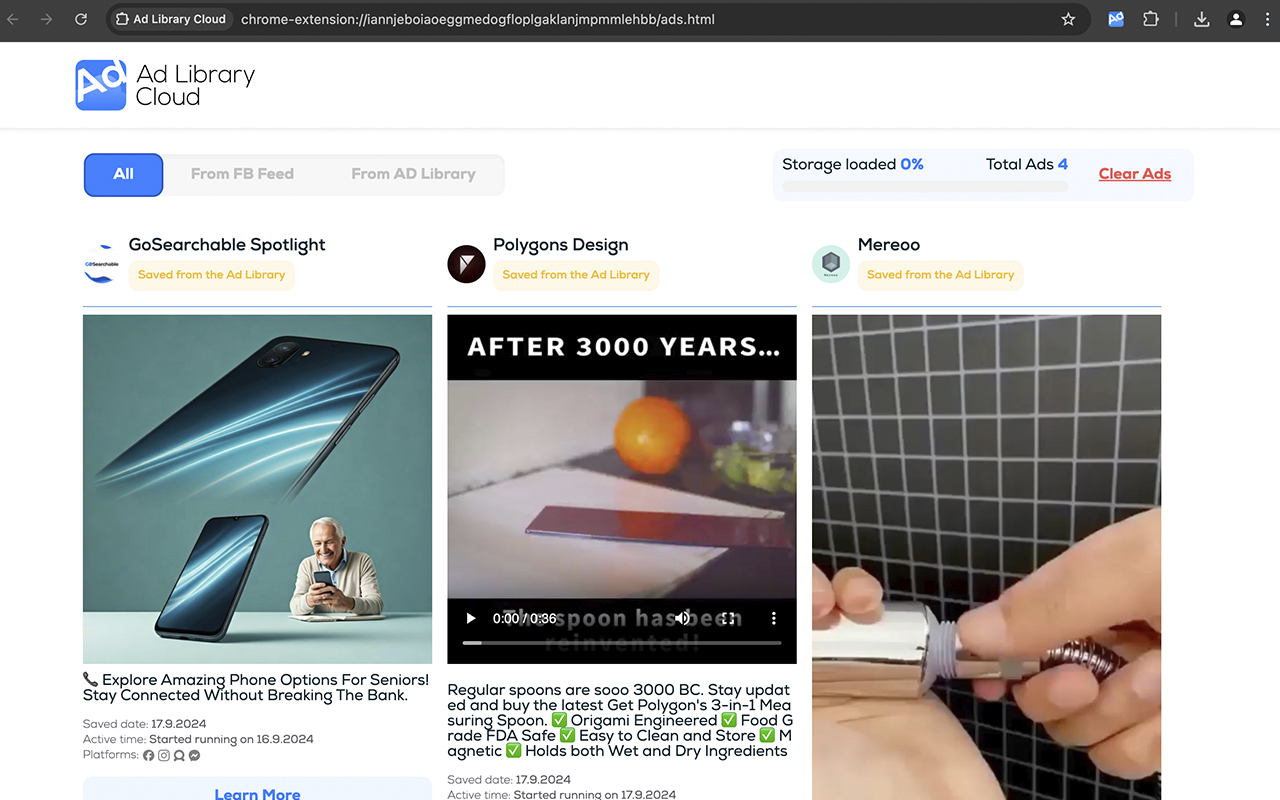 Ad Library Cloud - 截图 3