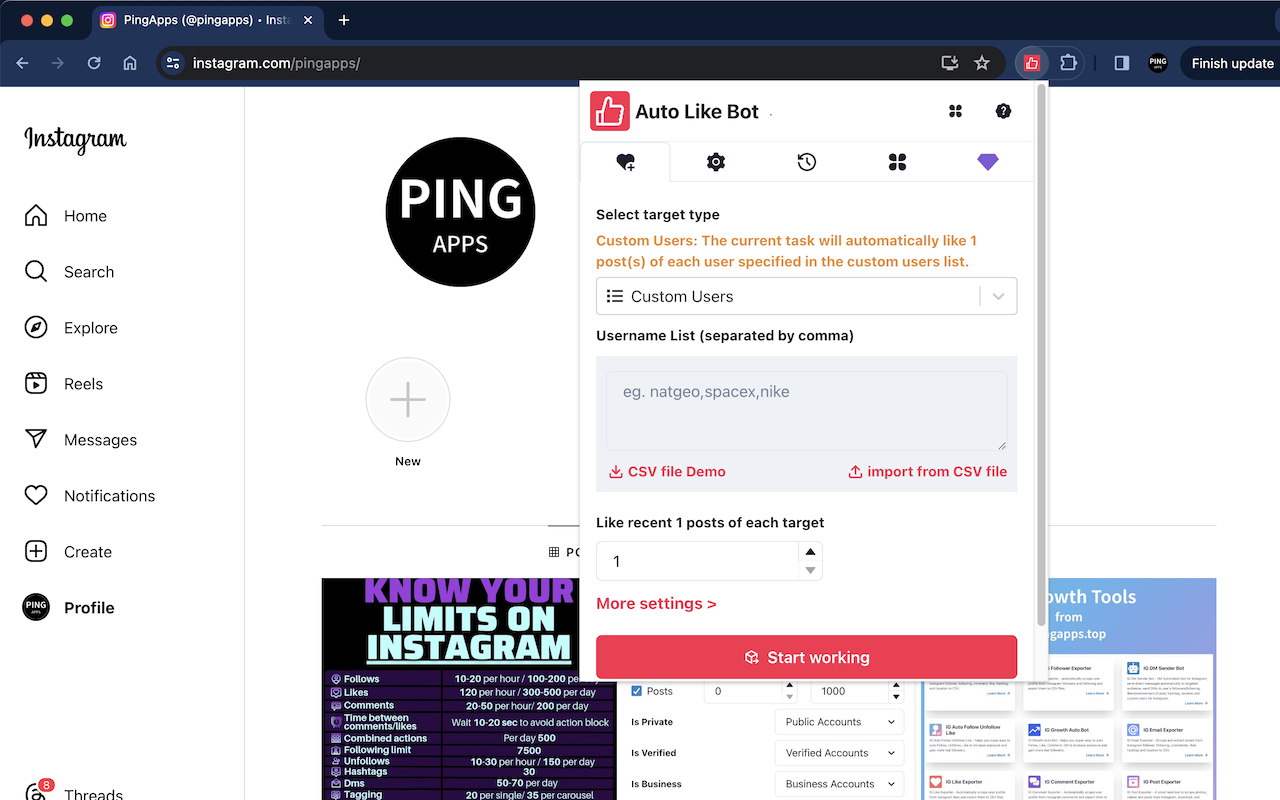 IG Auto Like - 截图 2