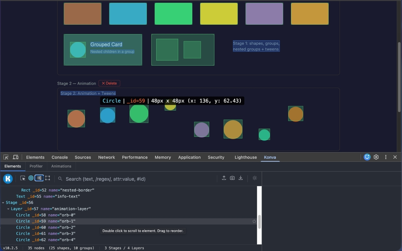KonvaJS Devtools - 截图 3