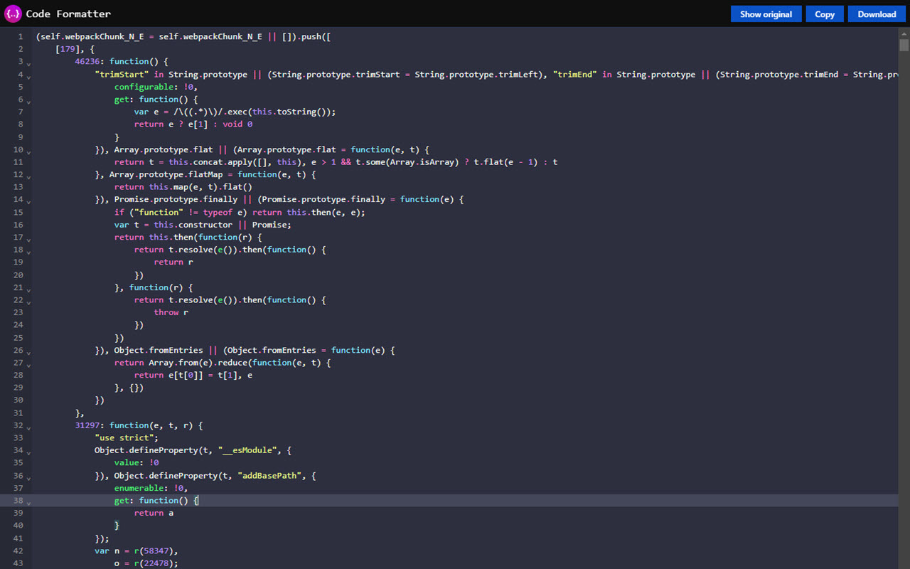 Code Formatter - JSON、CSS 和 JavaScript。 - 截图 2