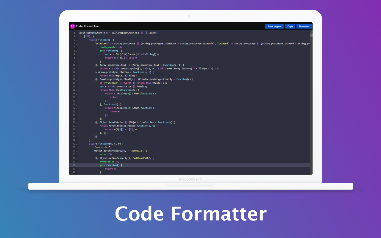 Code Formatter - JSON、CSS 和 JavaScript。 - 截图 4