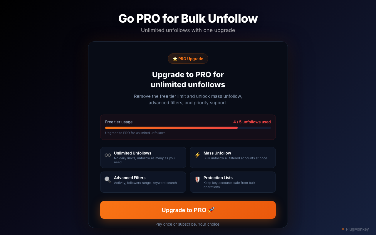 X Unfollow Pro - Search, Filter & Unfollow Twitter Accounts - 截图 4