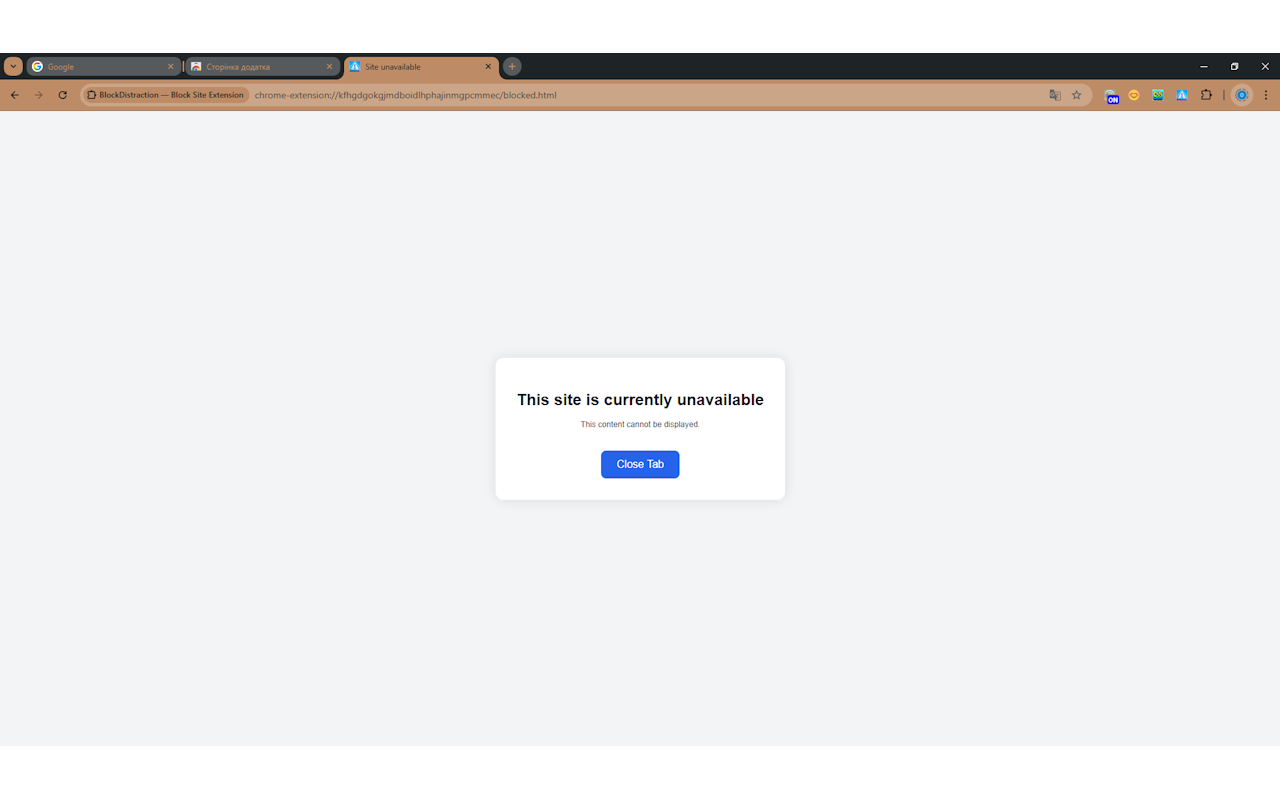 BlockDistraction – 网站屏蔽扩展 - 截图 4