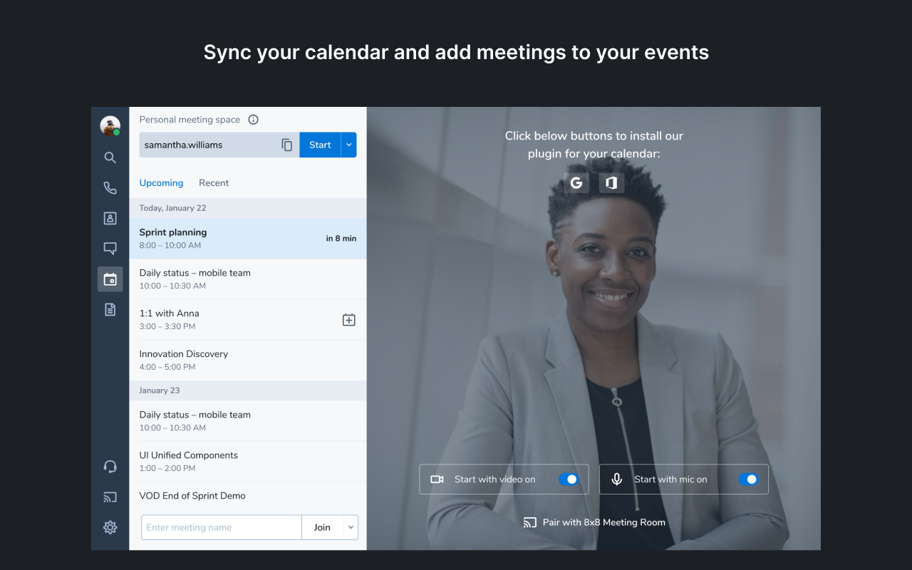 8x8 Work Meetings for Google Chrome - 截图 3