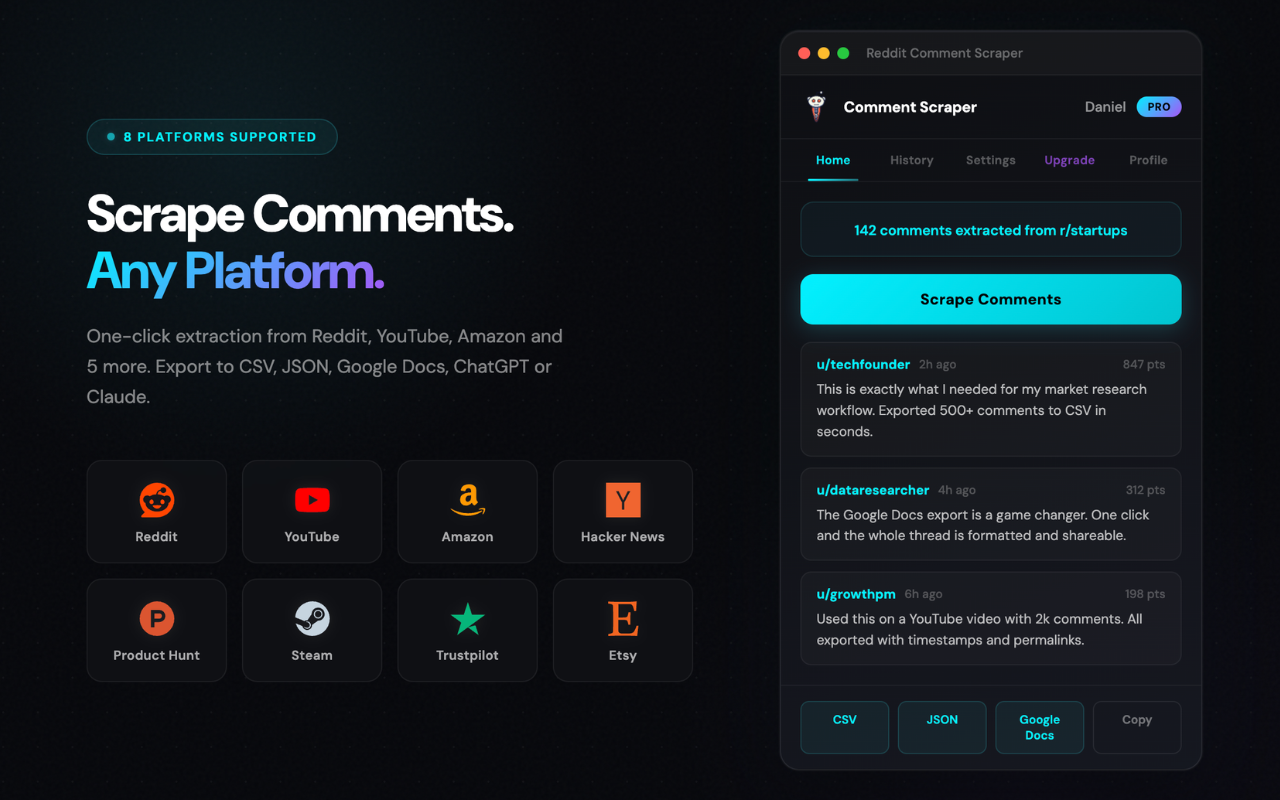 Reddit Comment Scraper - 截图 1