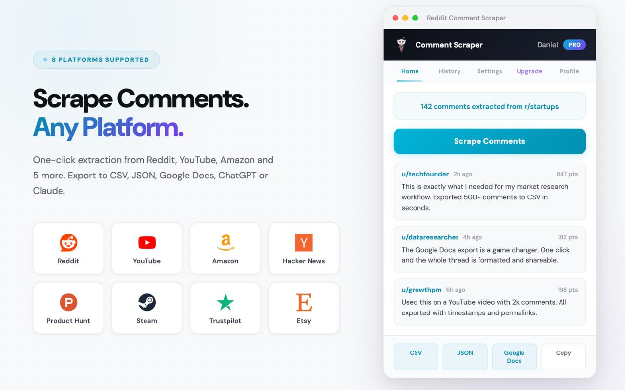 Reddit Comment Scraper - 截图 2