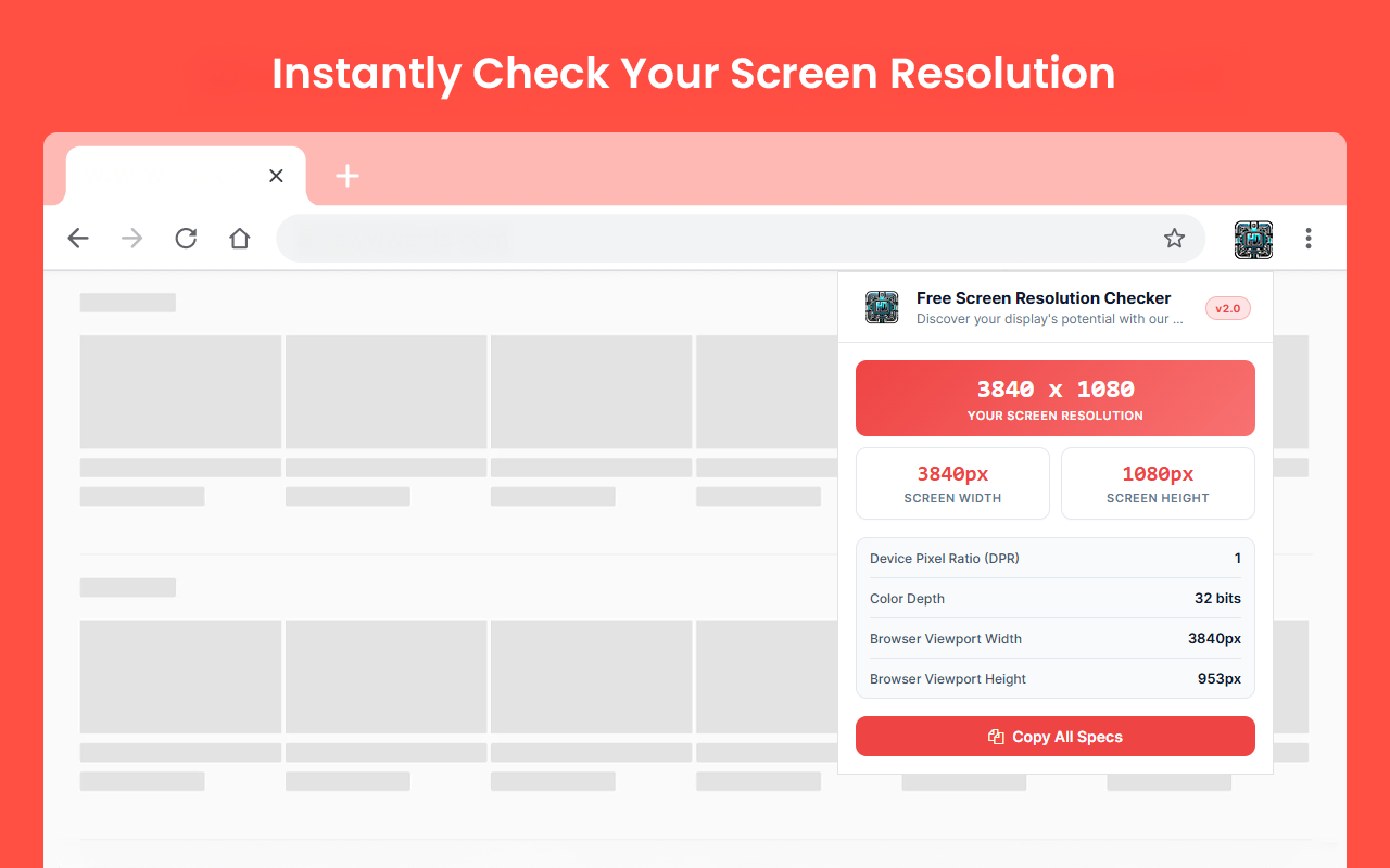 Free Screen Resolution Checker - 截图 2
