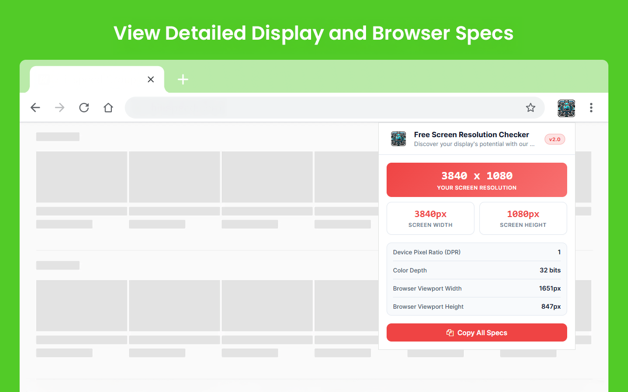 Free Screen Resolution Checker - 截图 3
