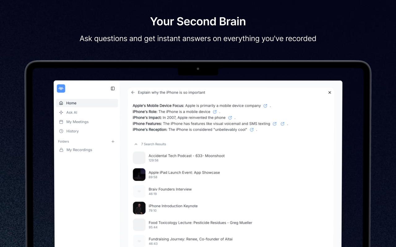 ScreenApp - Record and take AI notes of meetings, videos, calls & lectures - 截图 4