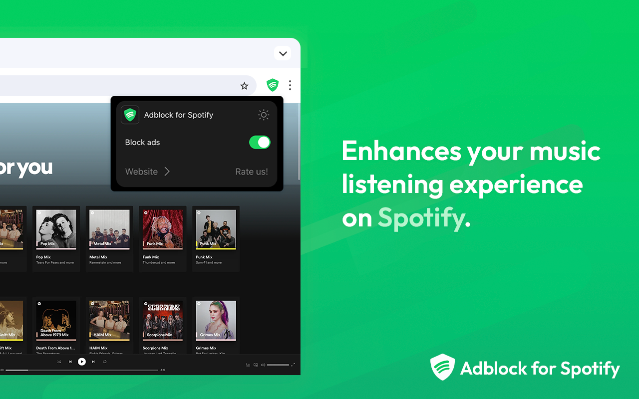 Spotify的adblock - 跳过音乐中的广告 - 截图 2