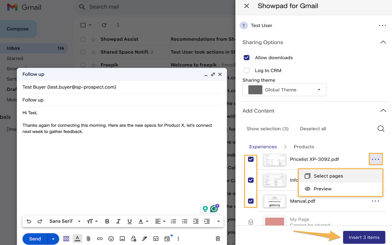 Showpad for Gmail - 截图 3