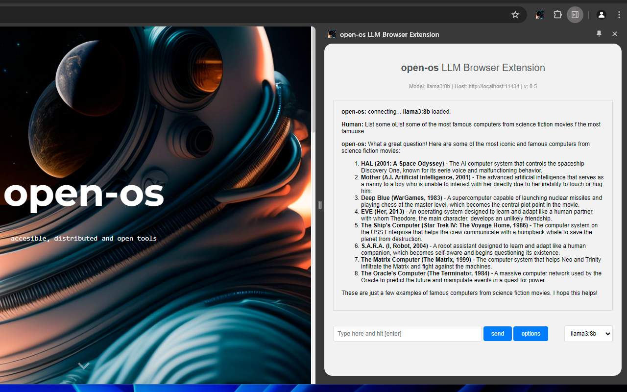 open-os LLM Browser Extension - 截图 4