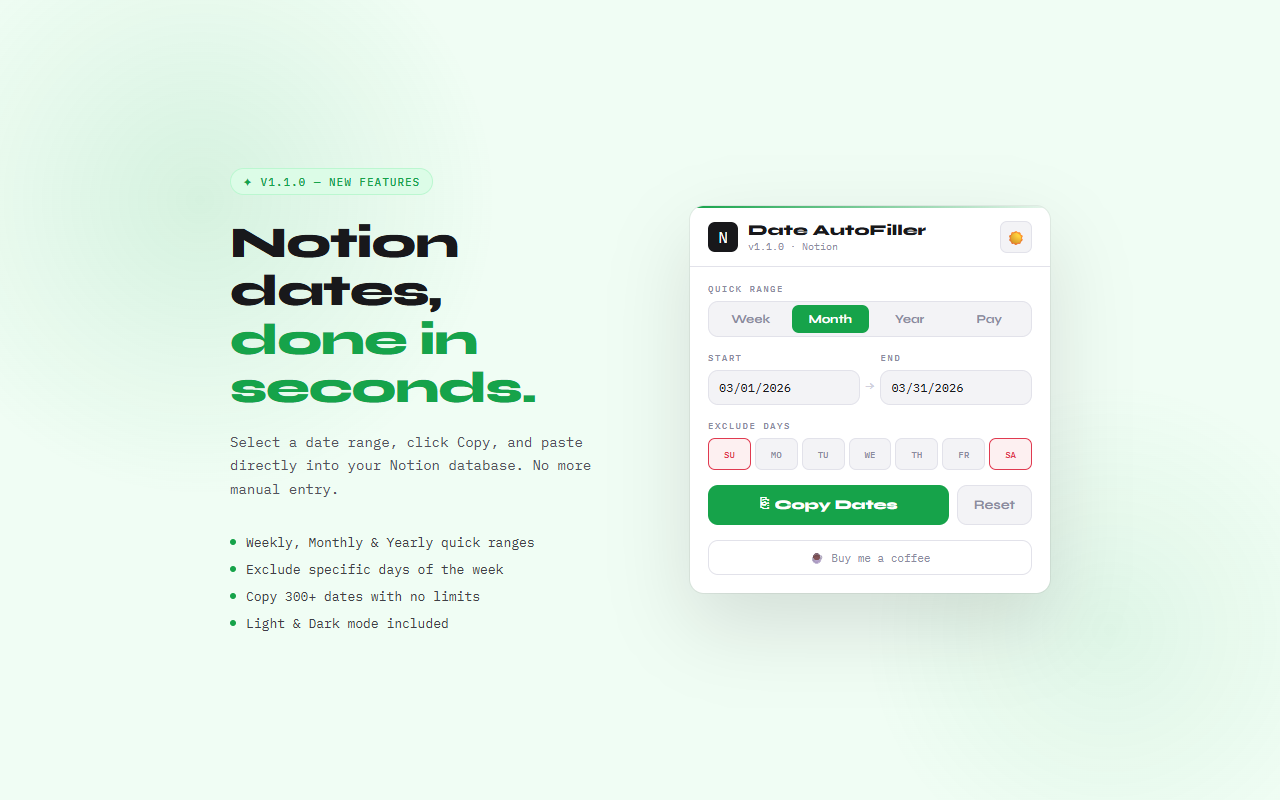 Notion Date Filler - 截图 5
