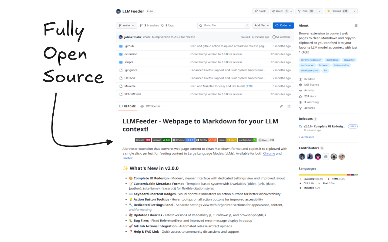 LLMFeeder - Web to Markdown Converter - 截图 2