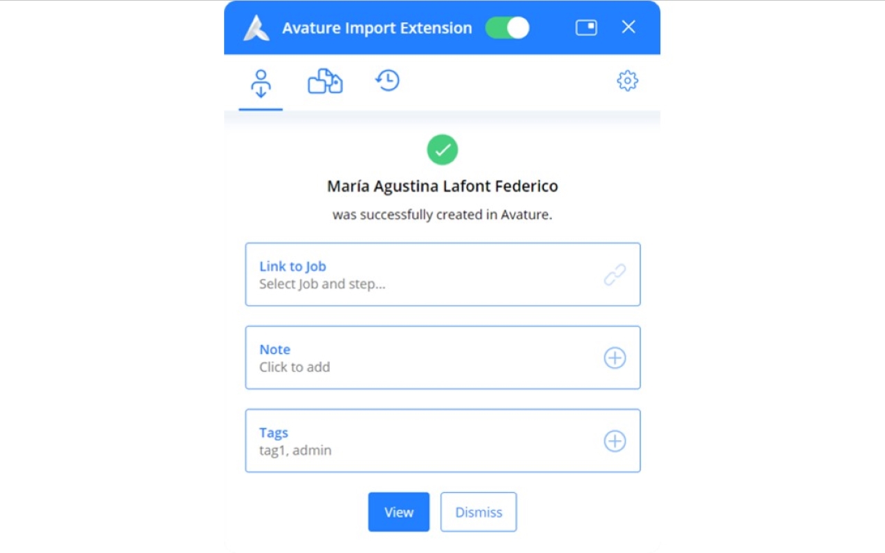 Avature Import Extension - 截图 2