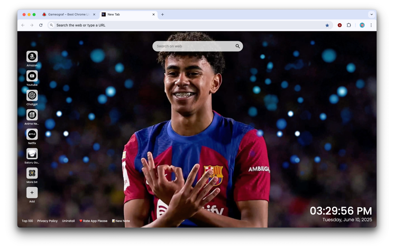 Lamine Yamal Live Wallpaper New Tab - 截图 4