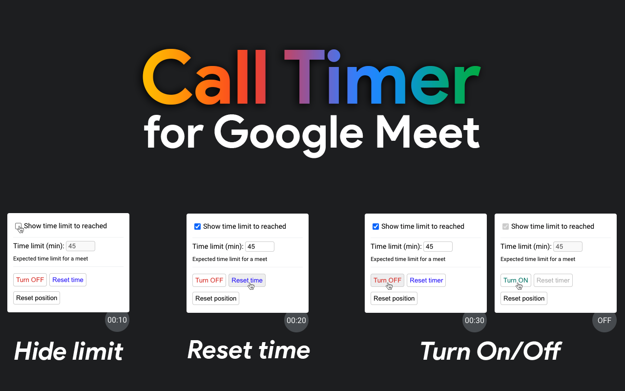 Call Timer for Meet - 截图 2