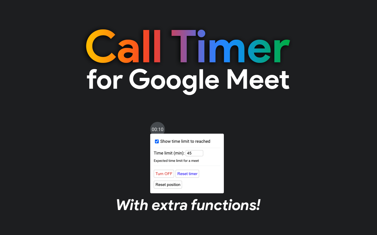 Call Timer for Meet - 截图 4