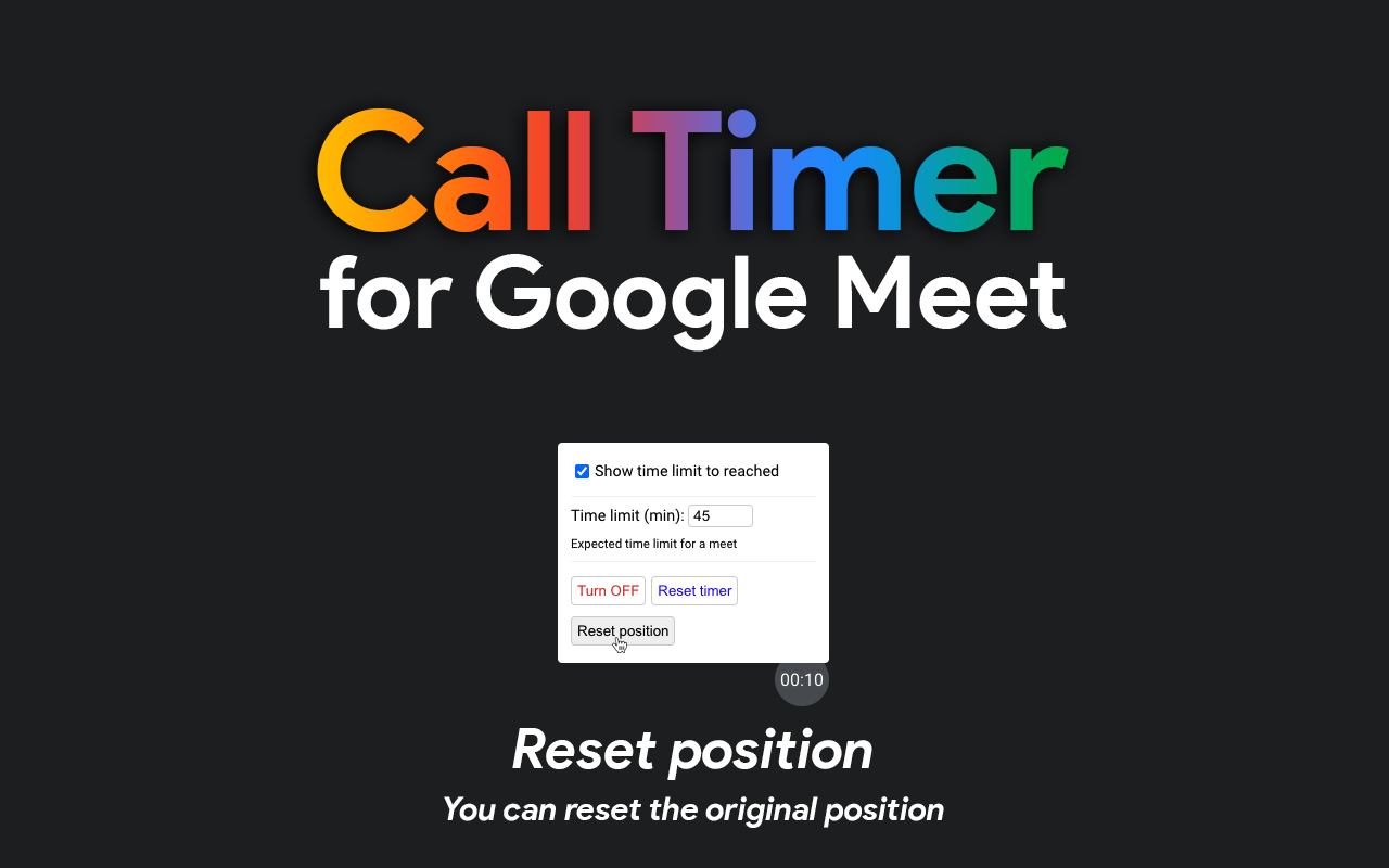 Call Timer for Meet - 截图 5