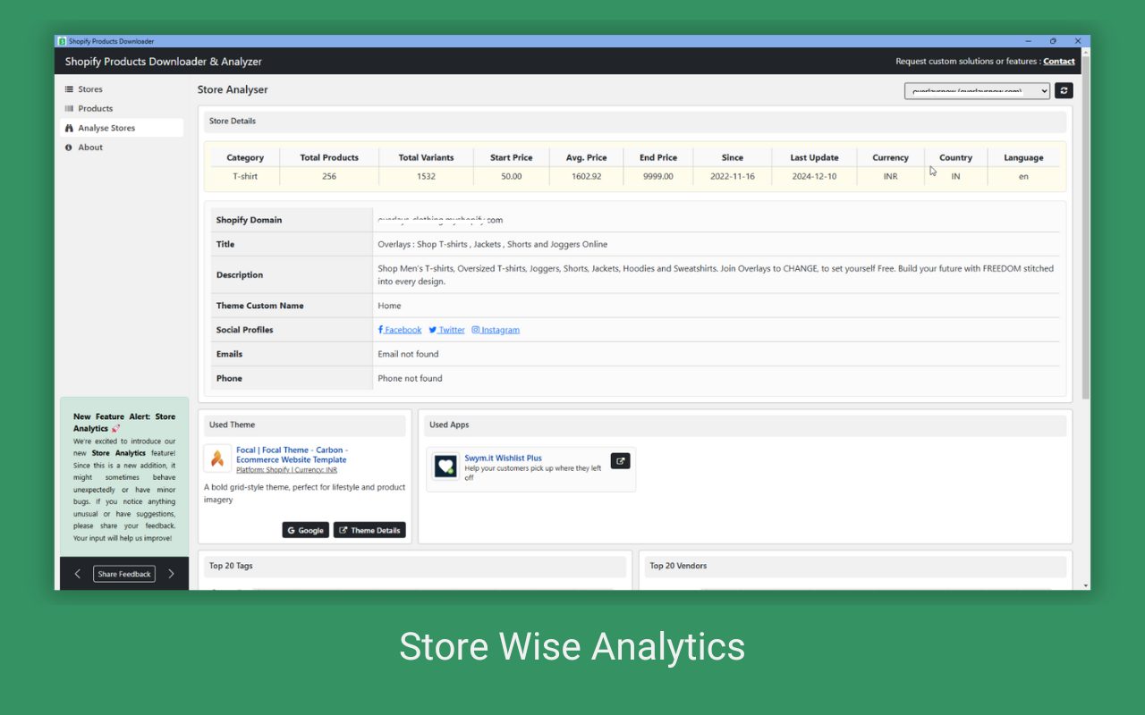 Shopify Store Intelligence & Competitor Analyzer Pro - 截图 3