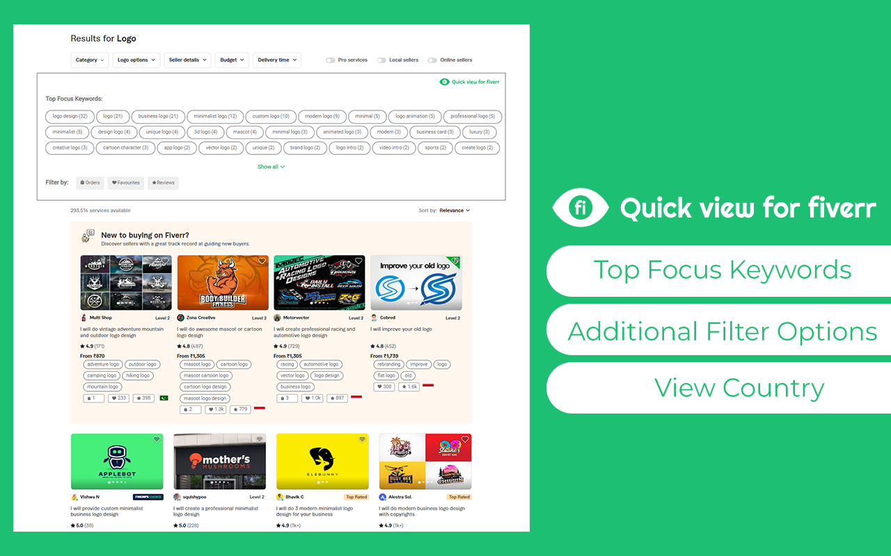 Quick view for fiverr - 截图 1
