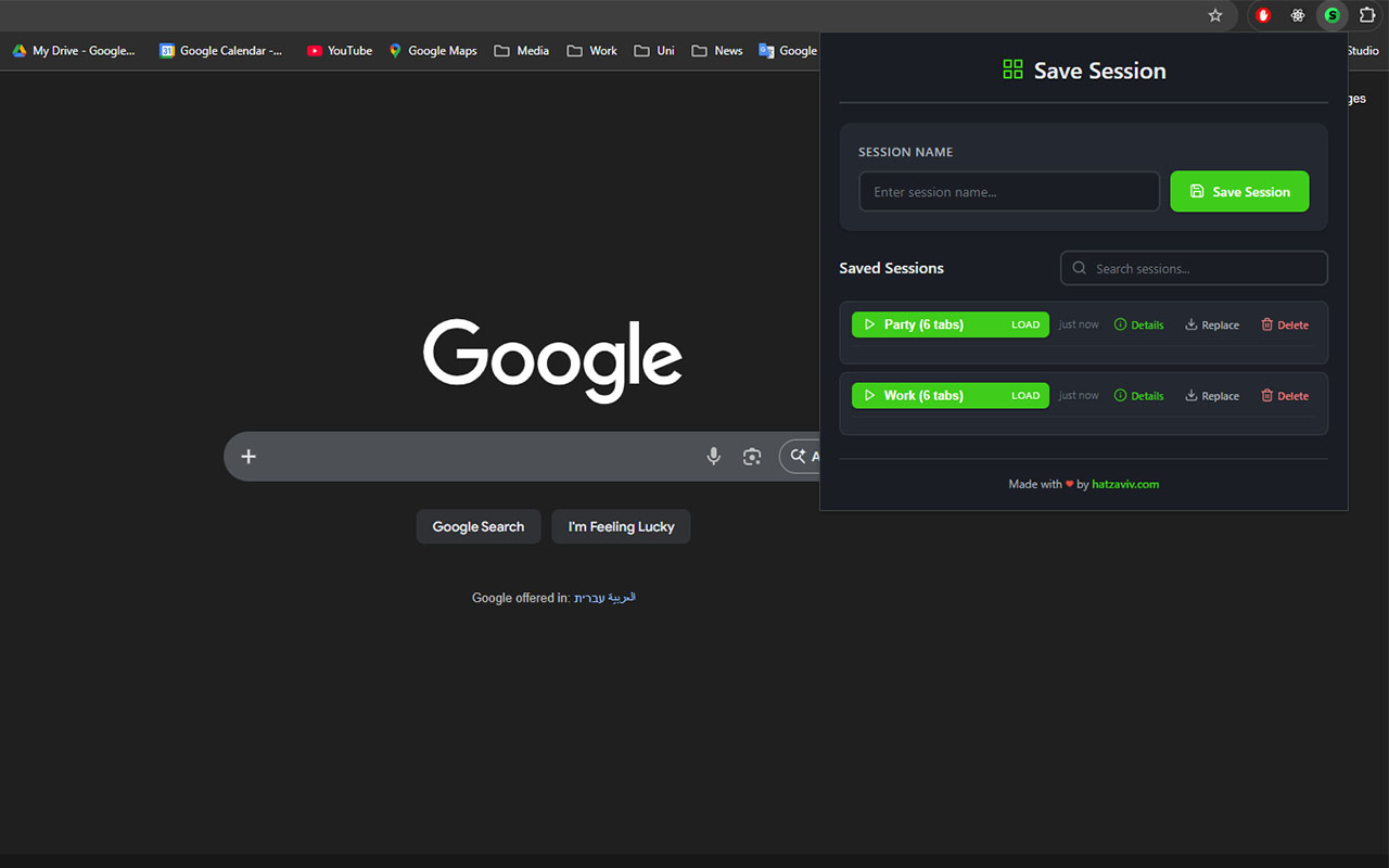 Save Browsing Session - 截图 2