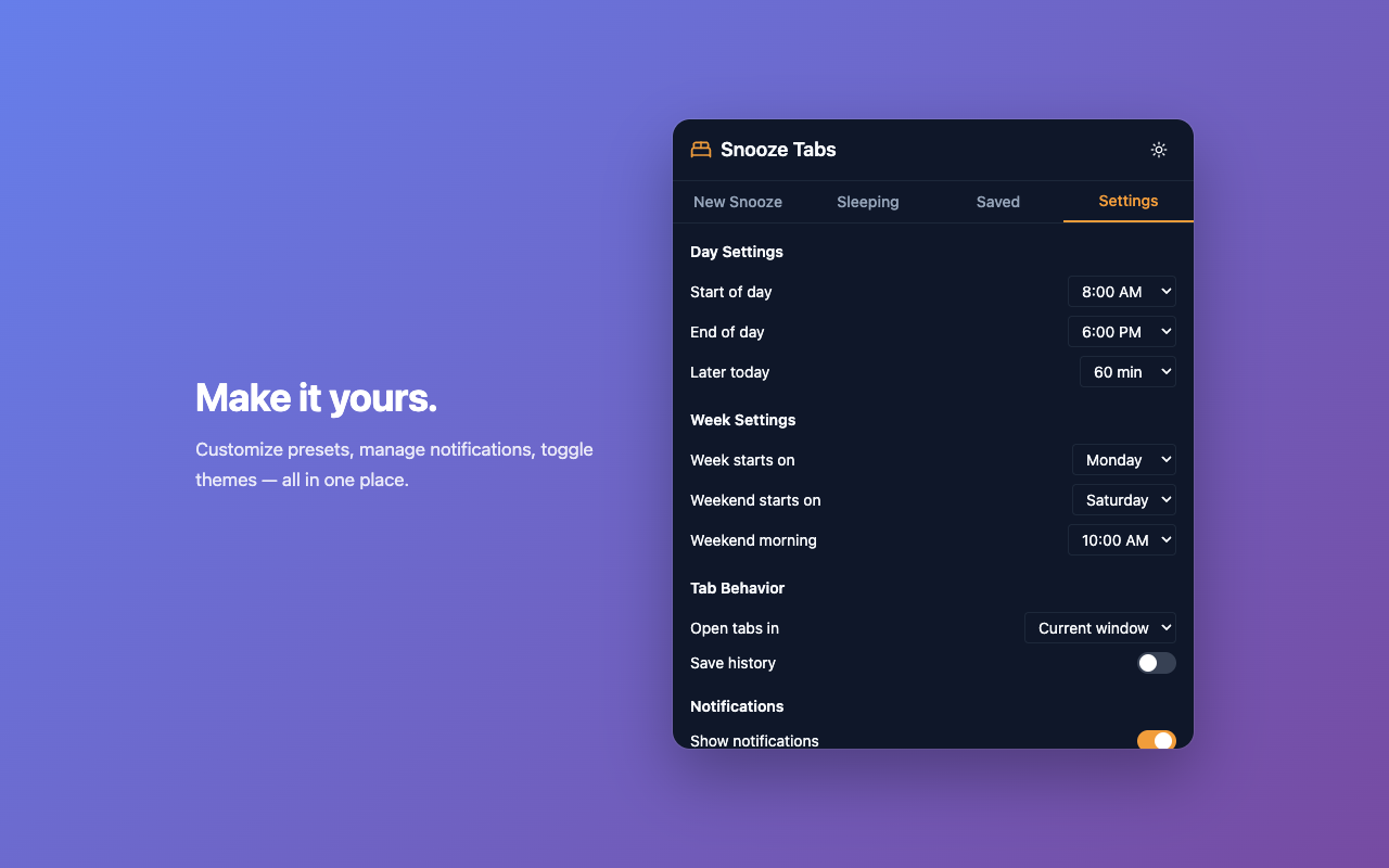 Snooze Tabs - 截图 5
