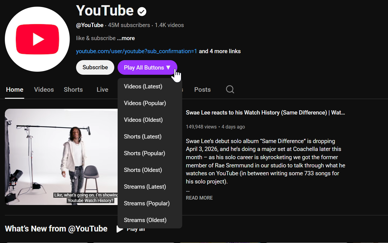 Youtube Play All - 截图 1
