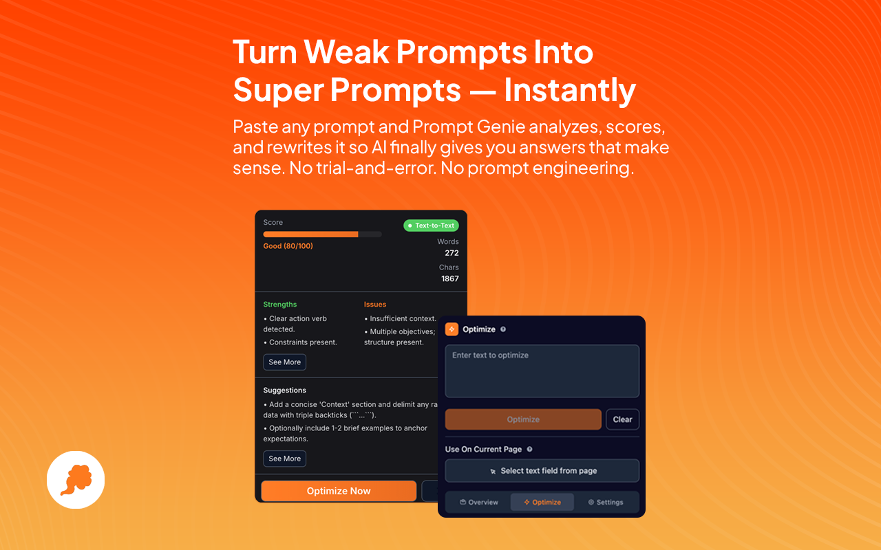Prompt Genie - Create, optimize, and manage your Prompts - 截图 2