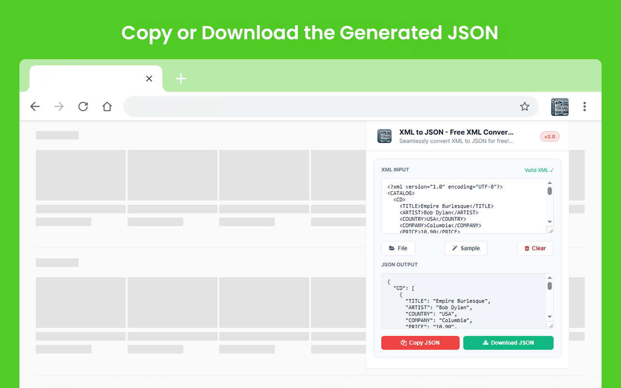 XML to JSON - Free XML Converter - 截图 3