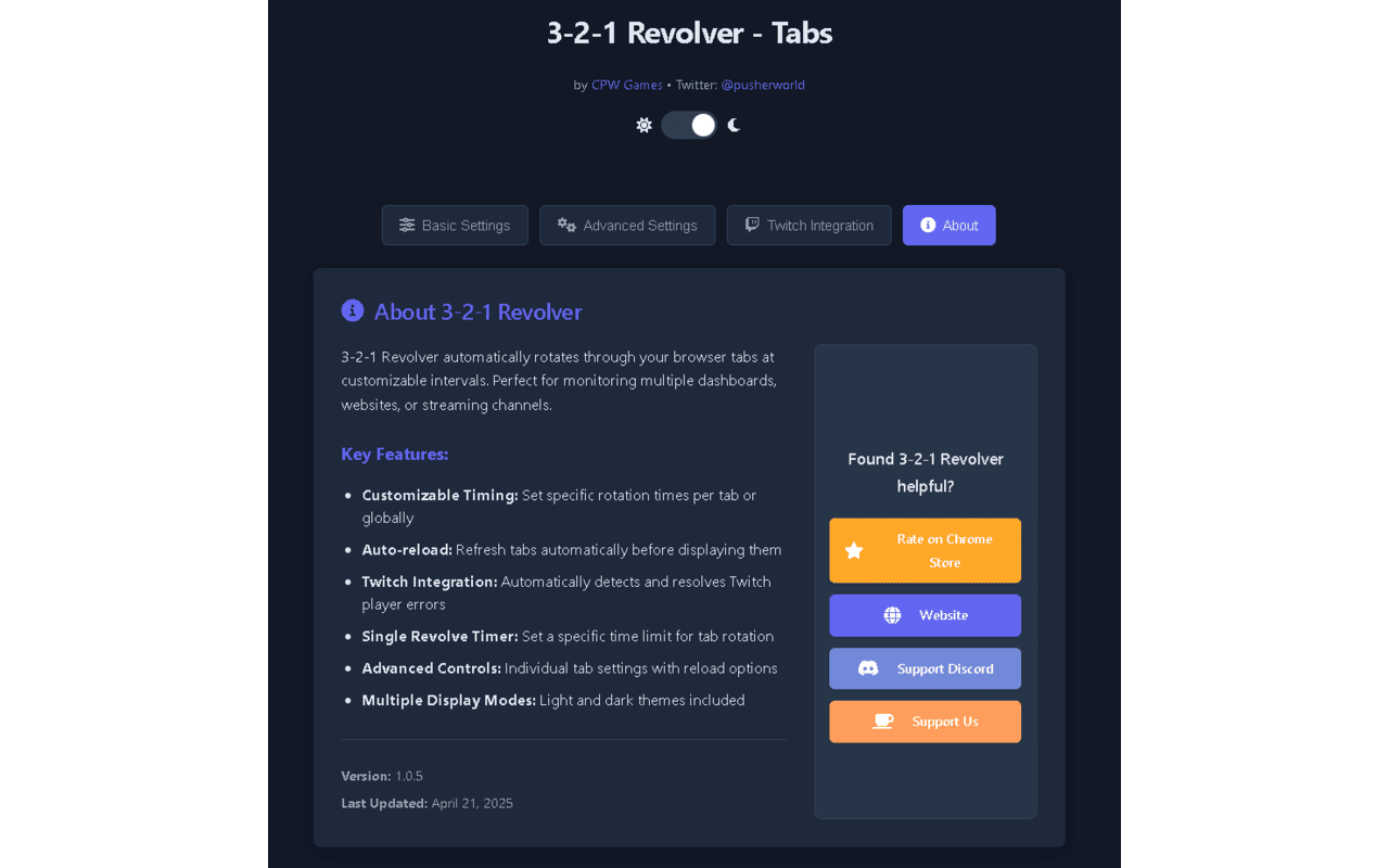 3-2-1 Revolver - Tab Rotator & Twitch Auto-Reloader - 截图 3