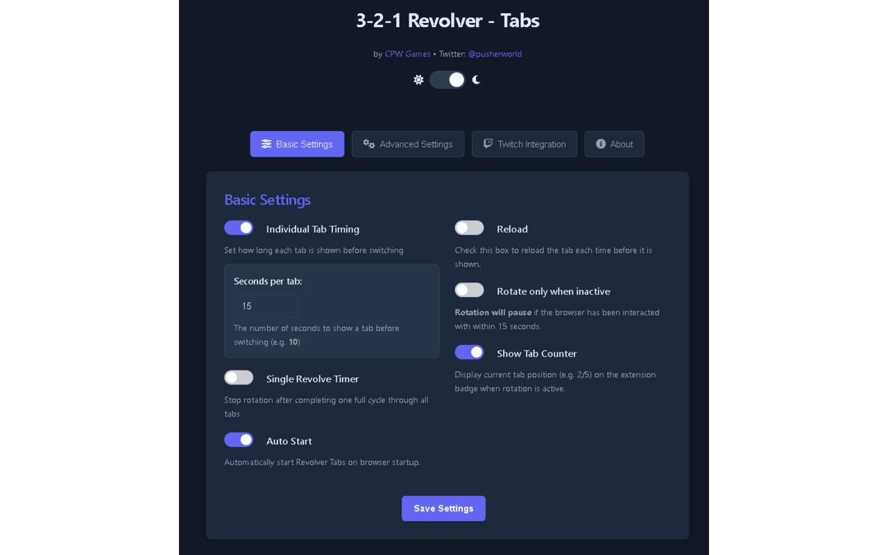 3-2-1 Revolver - Tab Rotator & Twitch Auto-Reloader - 截图 4
