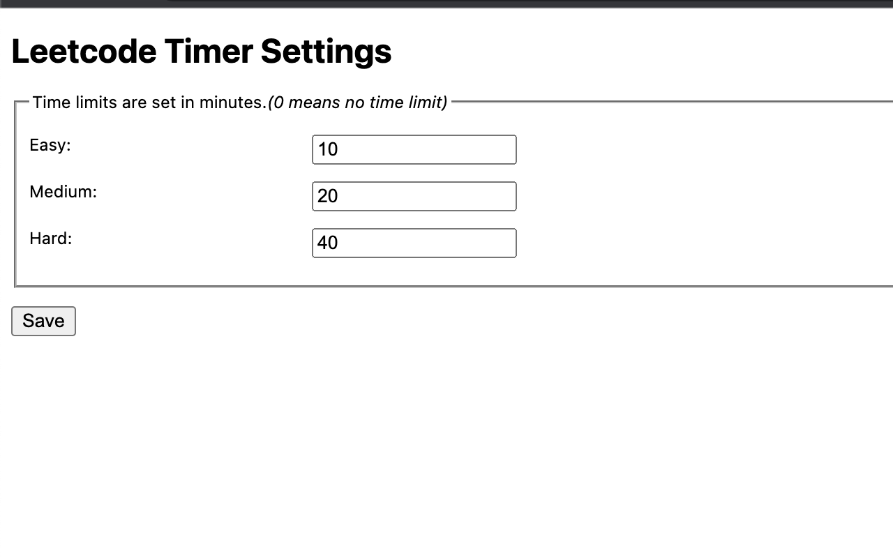 LeetCode Timer - 截图 2