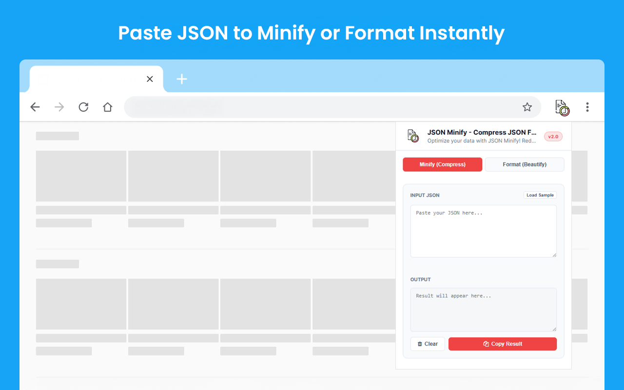 JSON Minify - Compress JSON File - 截图 3