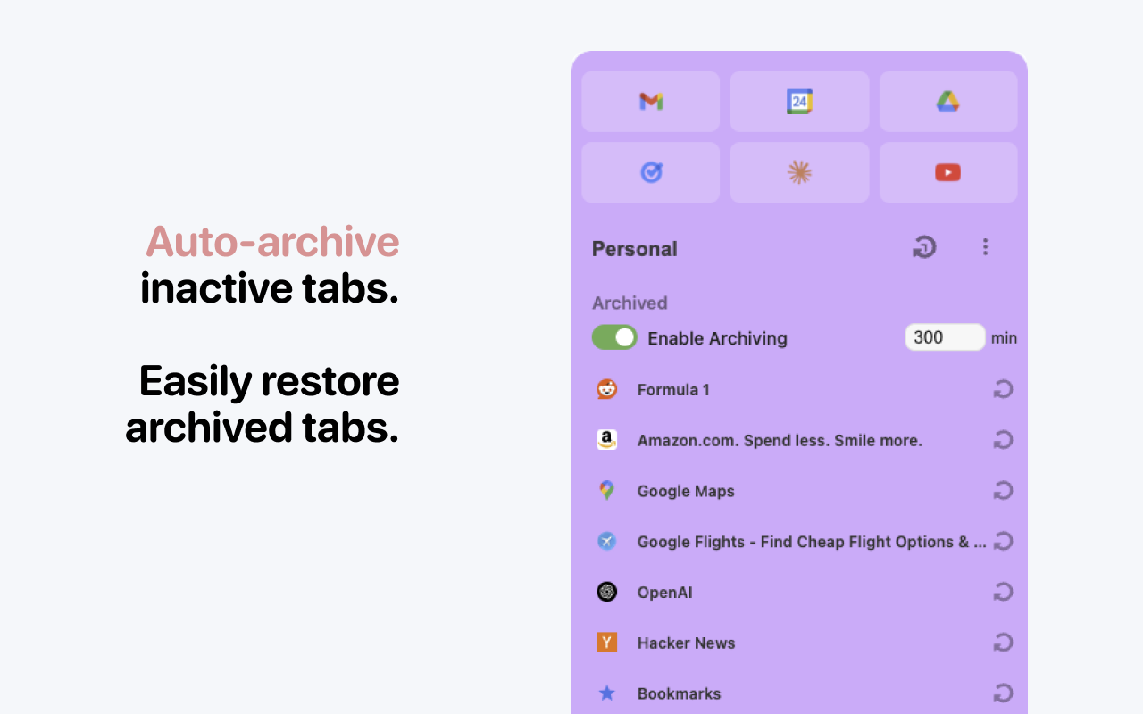 Arcify: Arc like vertical tab spaces - 截图 3