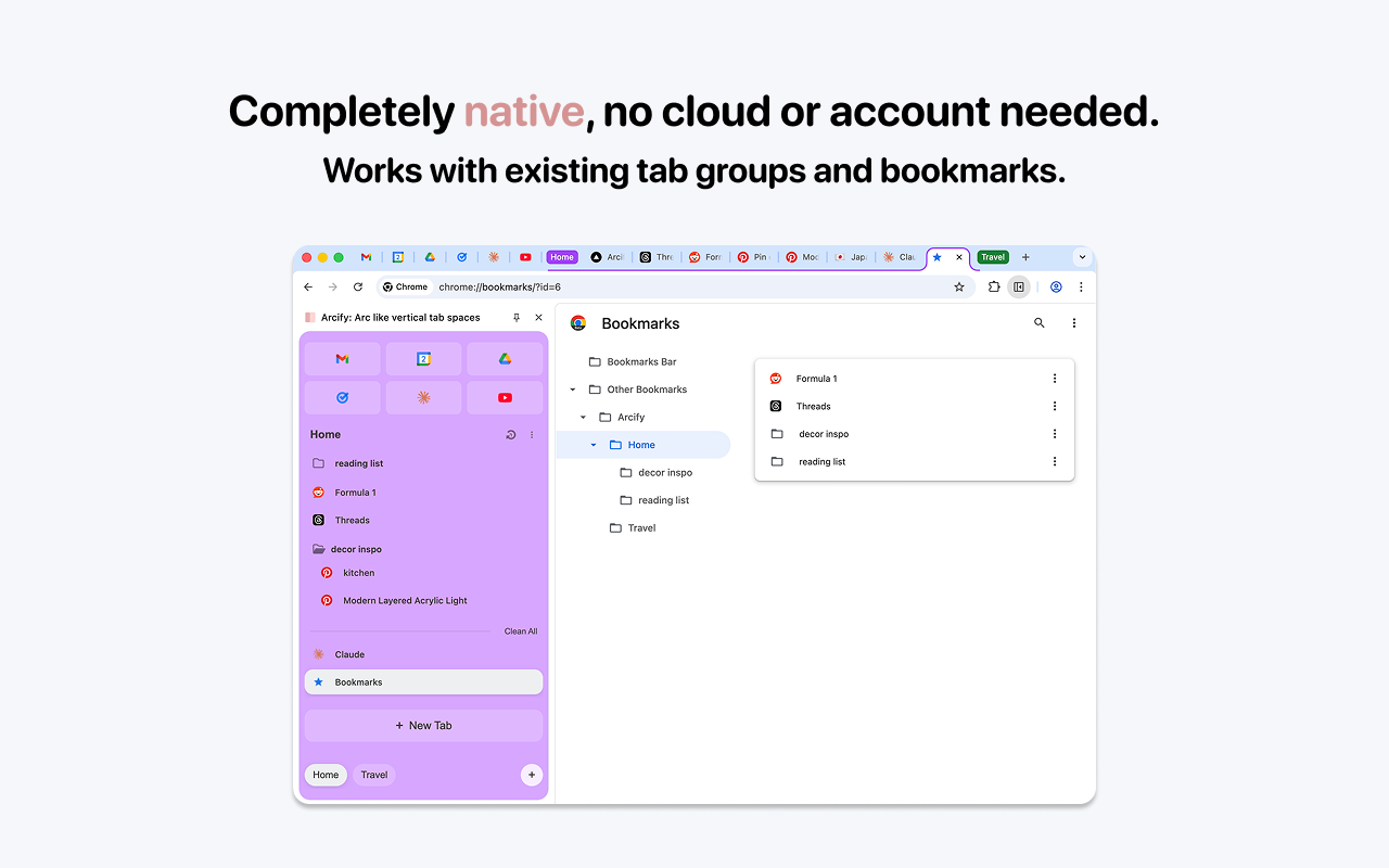 Arcify: Arc like vertical tab spaces - 截图 4