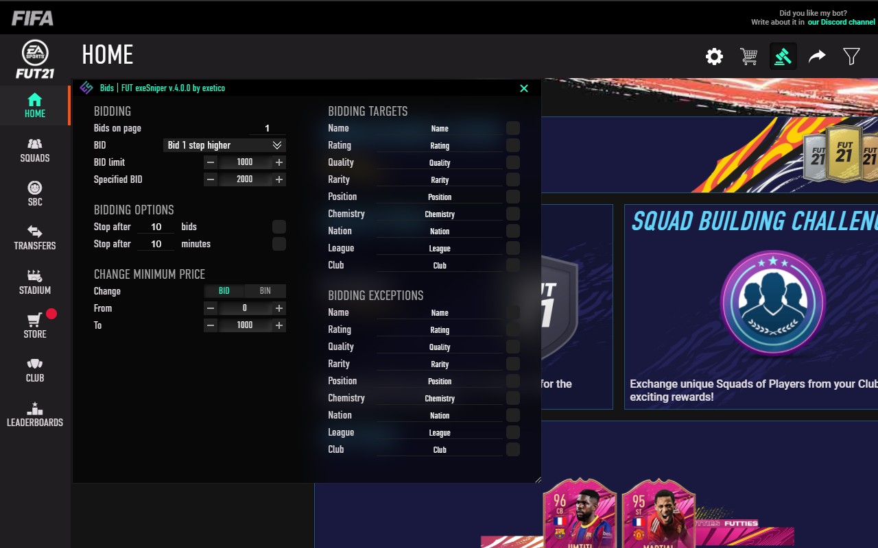 FUT exeSniper | SBC Solver & Autobuyer - 截图 4
