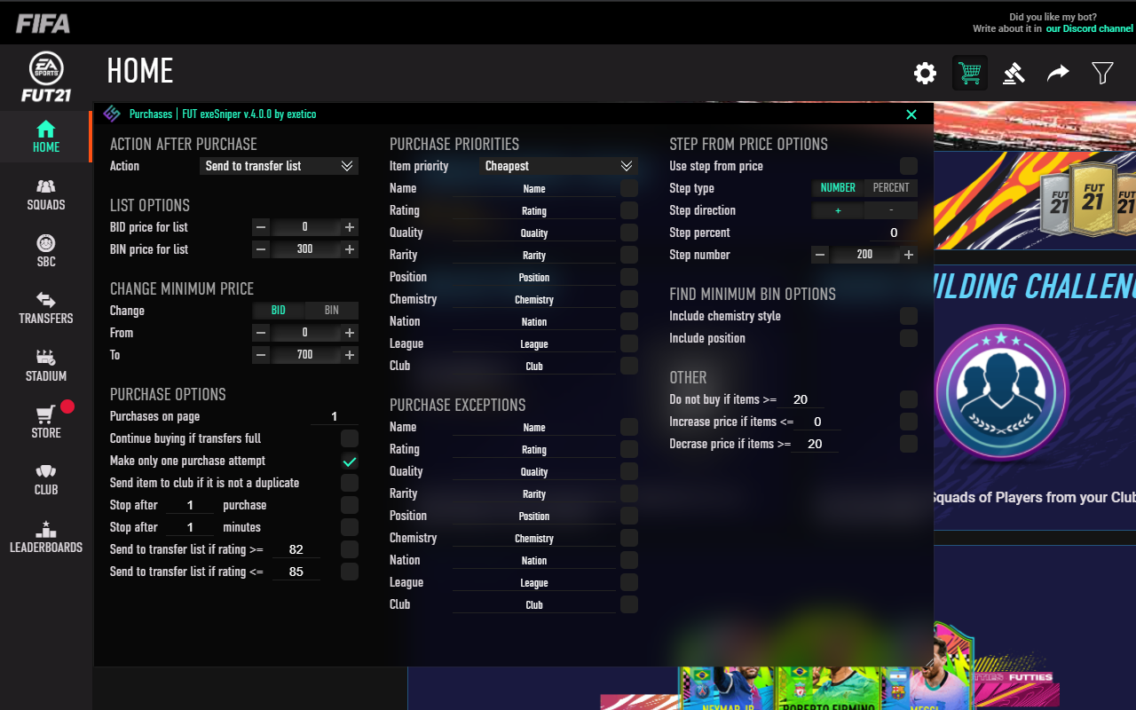 FUT exeSniper | SBC Solver & Autobuyer - 截图 5