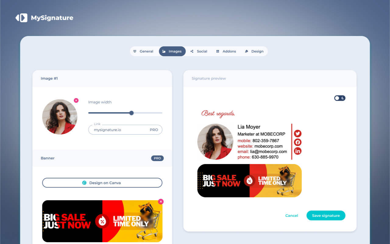 Email Signature & Email Tracker. MySignature - 截图 3