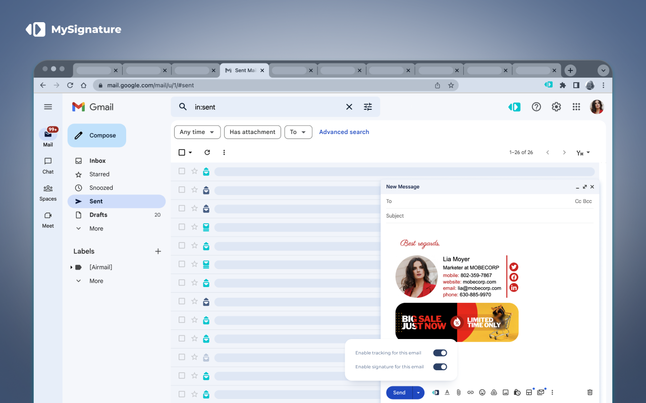 Email Signature & Email Tracker. MySignature - 截图 5